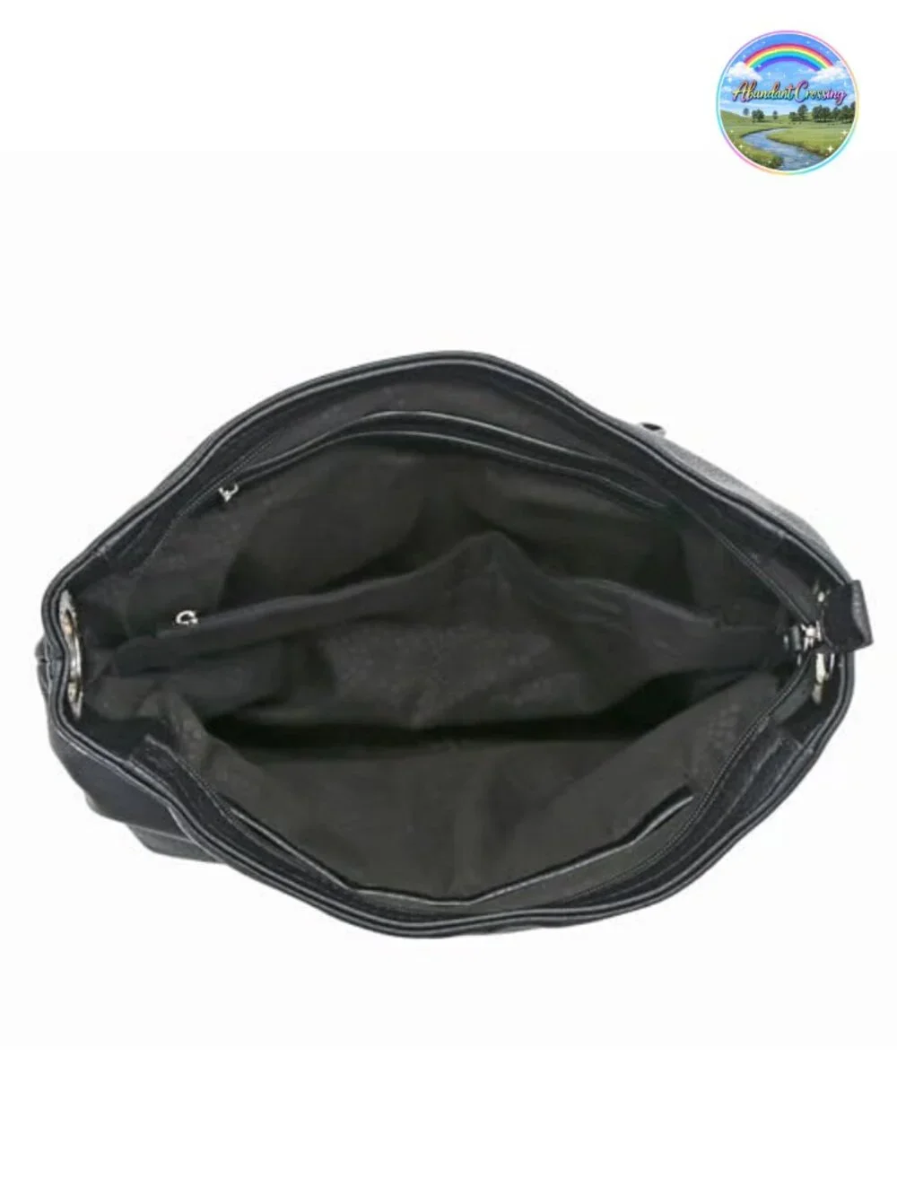 Faux Leather Hobo Shoulder Bag with Big Snap Hook Hardware
